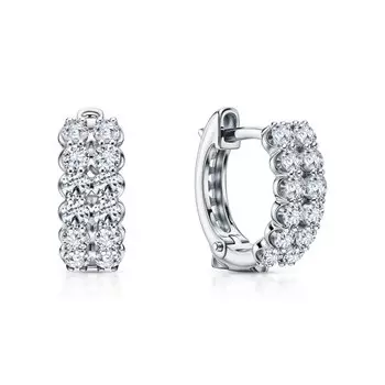 Золотые серьги с бриллиантами природными