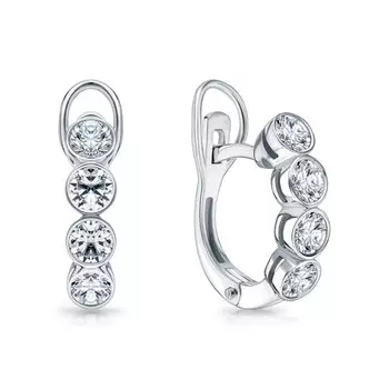 Золотые серьги с бриллиантами природными