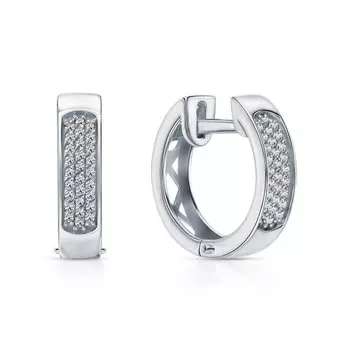 Золотые серьги с бриллиантами природными