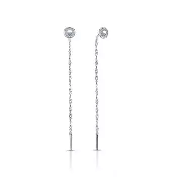 Золотые серьги с бриллиантами природными