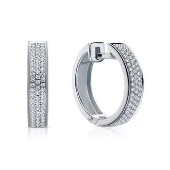 Золотые серьги с бриллиантами природными