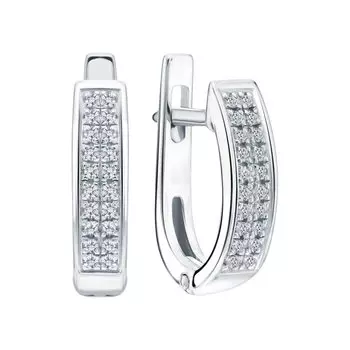 Золотые серьги с бриллиантами природными