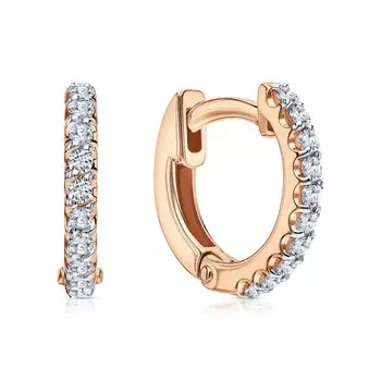 Золотые серьги с бриллиантами природными