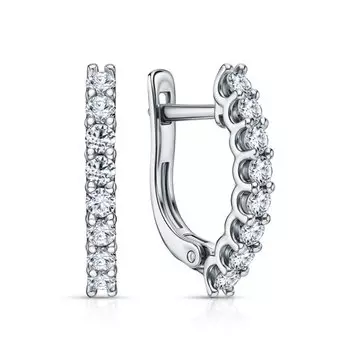 Золотые серьги с бриллиантами природными