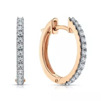 Золотые серьги с бриллиантами природными