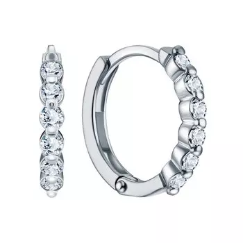 Золотые серьги с бриллиантами природными