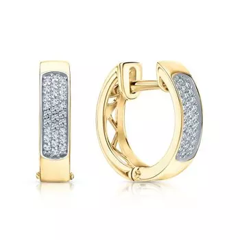 Золотые серьги с бриллиантами природными