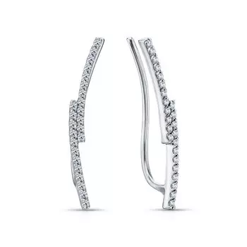 Золотые серьги с бриллиантами природными