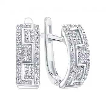 Золотые серьги с бриллиантами природными