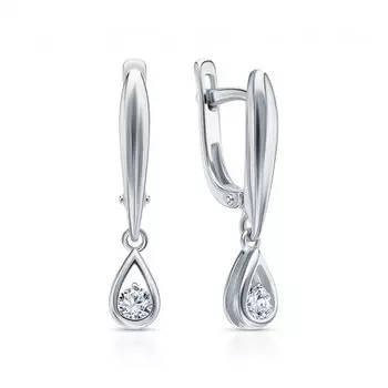 Золотые серьги с бриллиантами природными