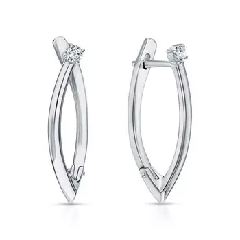 Золотые серьги с бриллиантами природными