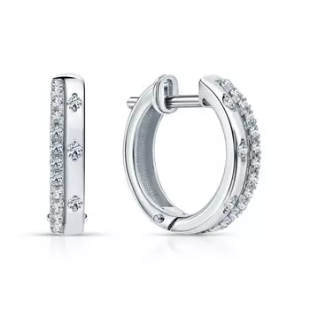 Золотые серьги с бриллиантами природными