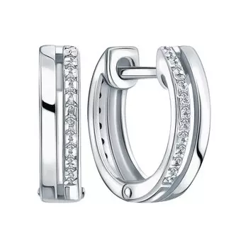 Золотые серьги с бриллиантами природными