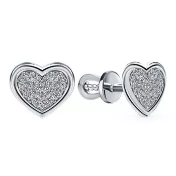 Золотые серьги с бриллиантами природными