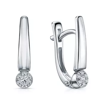 Золотые серьги с бриллиантами природными