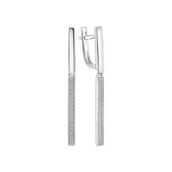 Золотые серьги с бриллиантами природными