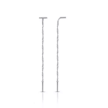 Золотые серьги с бриллиантами природными