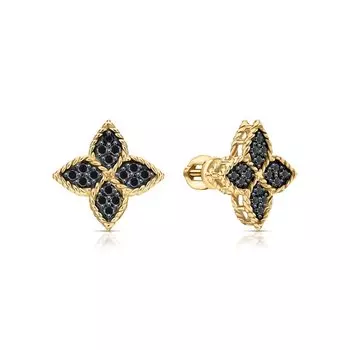 Золотые серьги с бриллиантами природными