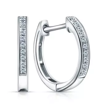 Золотые серьги с бриллиантами природными