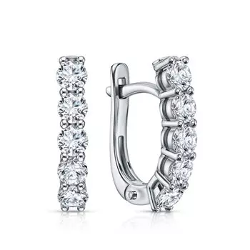 Золотые серьги с бриллиантами природными