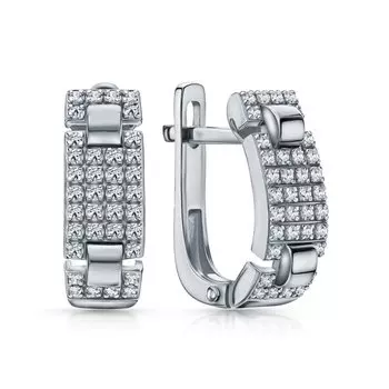 Золотые серьги с бриллиантами природными