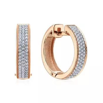 Золотые серьги с бриллиантами природными