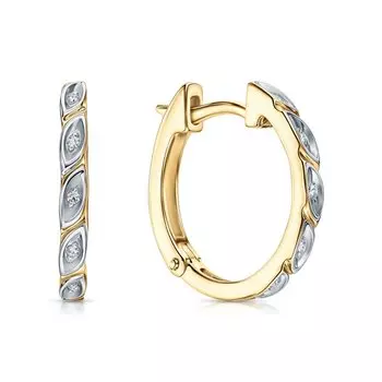 Золотые серьги с бриллиантами природными