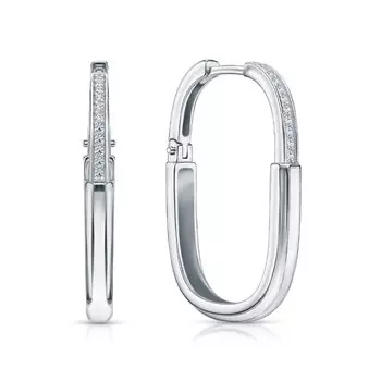 Золотые серьги с бриллиантами природными