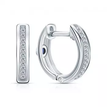 Золотые серьги с бриллиантами природными и сапфирами природными