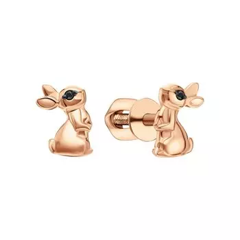 Золотые серьги с бриллиантами природными облагороженными