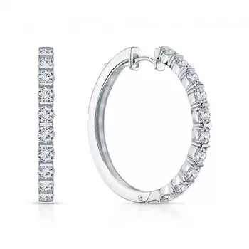 Золотые серьги с бриллиантами выращенными