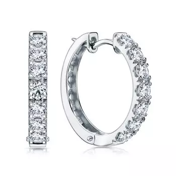 Золотые серьги с бриллиантами выращенными