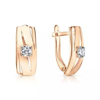 Золотые серьги с фианитами