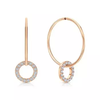 Золотые серьги с фианитами