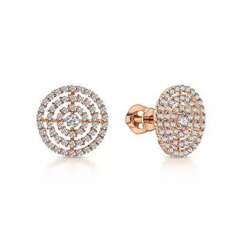 Золотые серьги с фианитами