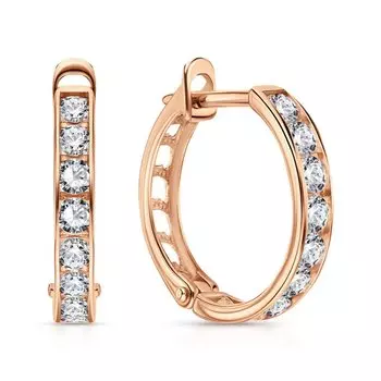 Золотые серьги с фианитами