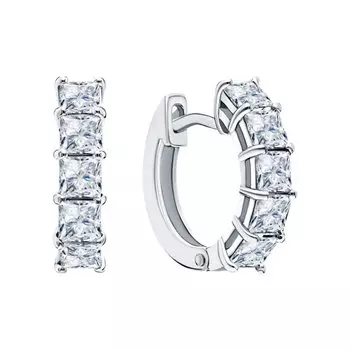 Золотые серьги с фианитами