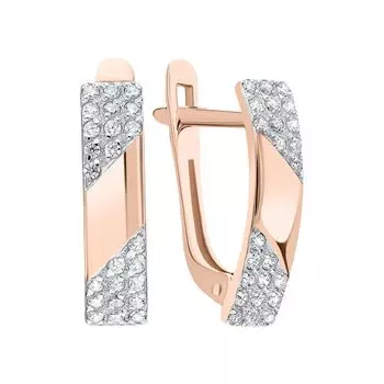 Золотые серьги с фианитами