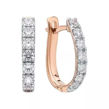 Золотые серьги с фианитами