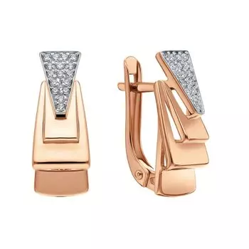 Золотые серьги с фианитами