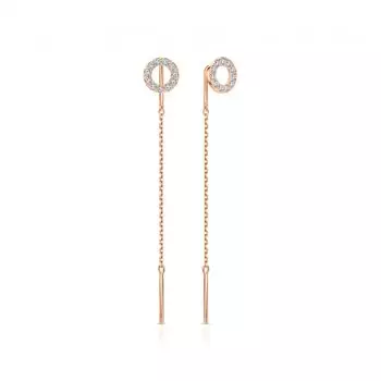 Золотые серьги с фианитами