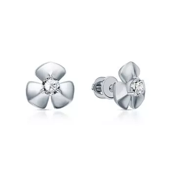 Золотые серьги с фианитами