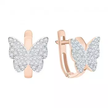 Золотые серьги с фианитами