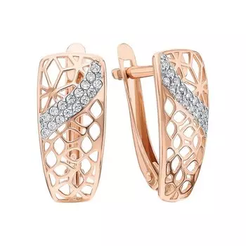 Золотые серьги с фианитами