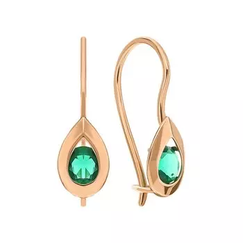 Золотые серьги с фианитами