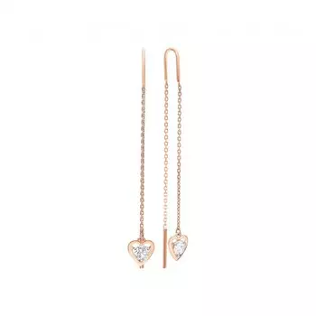 Золотые серьги с фианитами