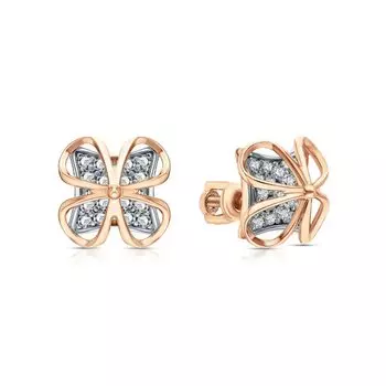 Золотые серьги с фианитами