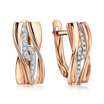 Золотые серьги с фианитами