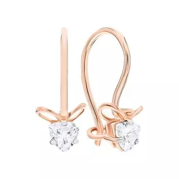 Золотые серьги с фианитами