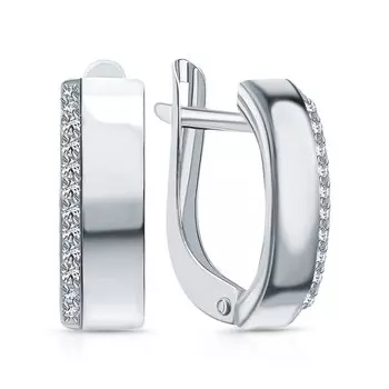 Золотые серьги с фианитами